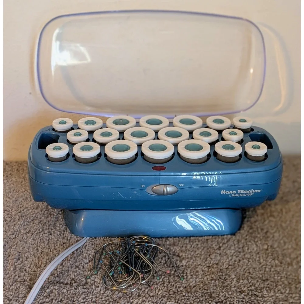 BaBylissPRO Nano Titanium 20 Roller Professional Hot Roller Hair Setter Blue - Picture 3 of 10